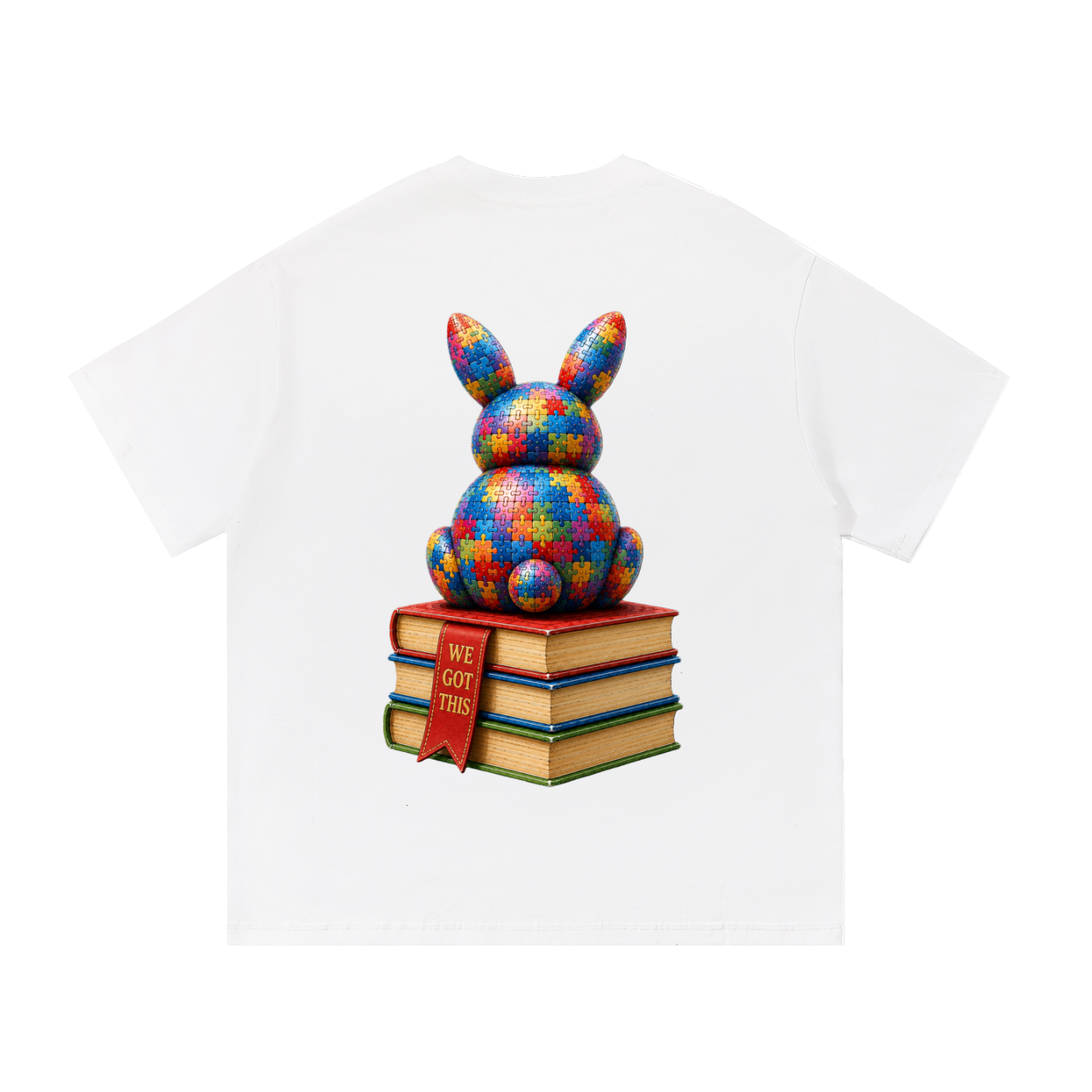 Autism Awareness Rabbit (*SIZE UP FOR BEST FIT)Essential Cotton T-Shirt