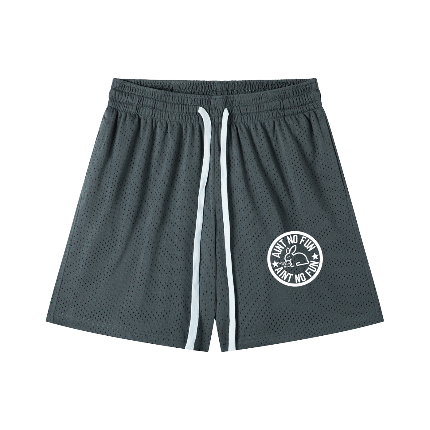 AIN'T NO FUN Mesh Drawstring Shorts