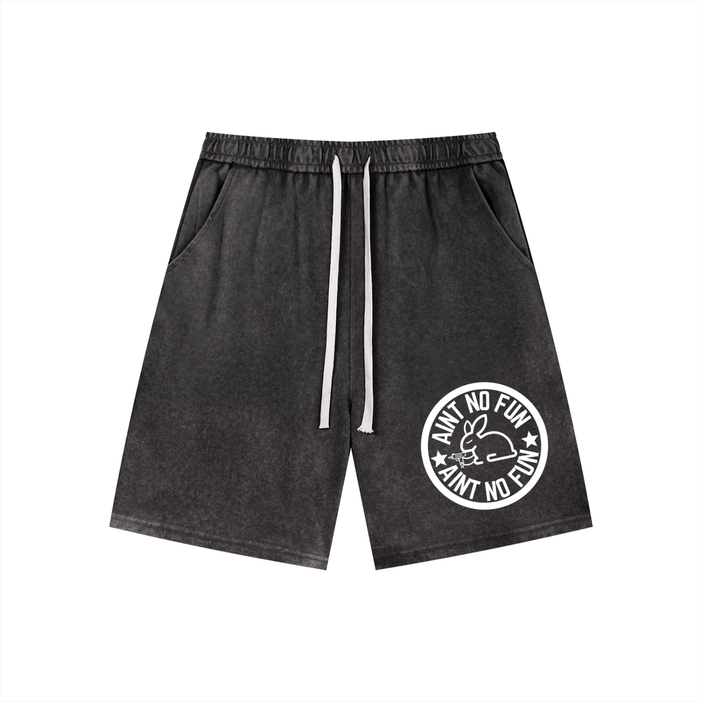 AIN'T NO FUN Men’s Vintage Wash Drawstring Shorts