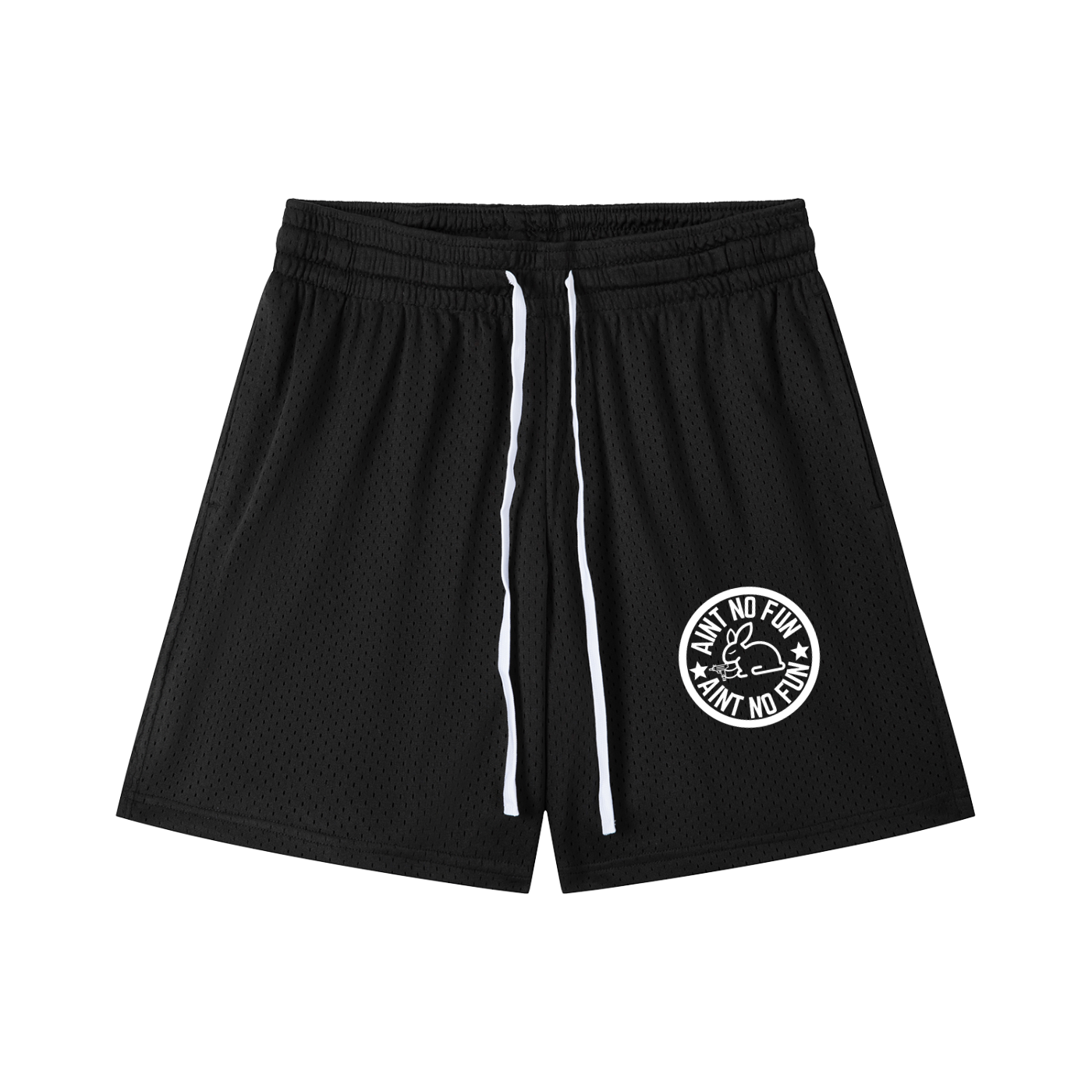 AIN'T NO FUN Mesh Drawstring Shorts