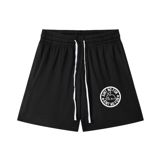 AIN'T NO FUN Mesh Drawstring Shorts