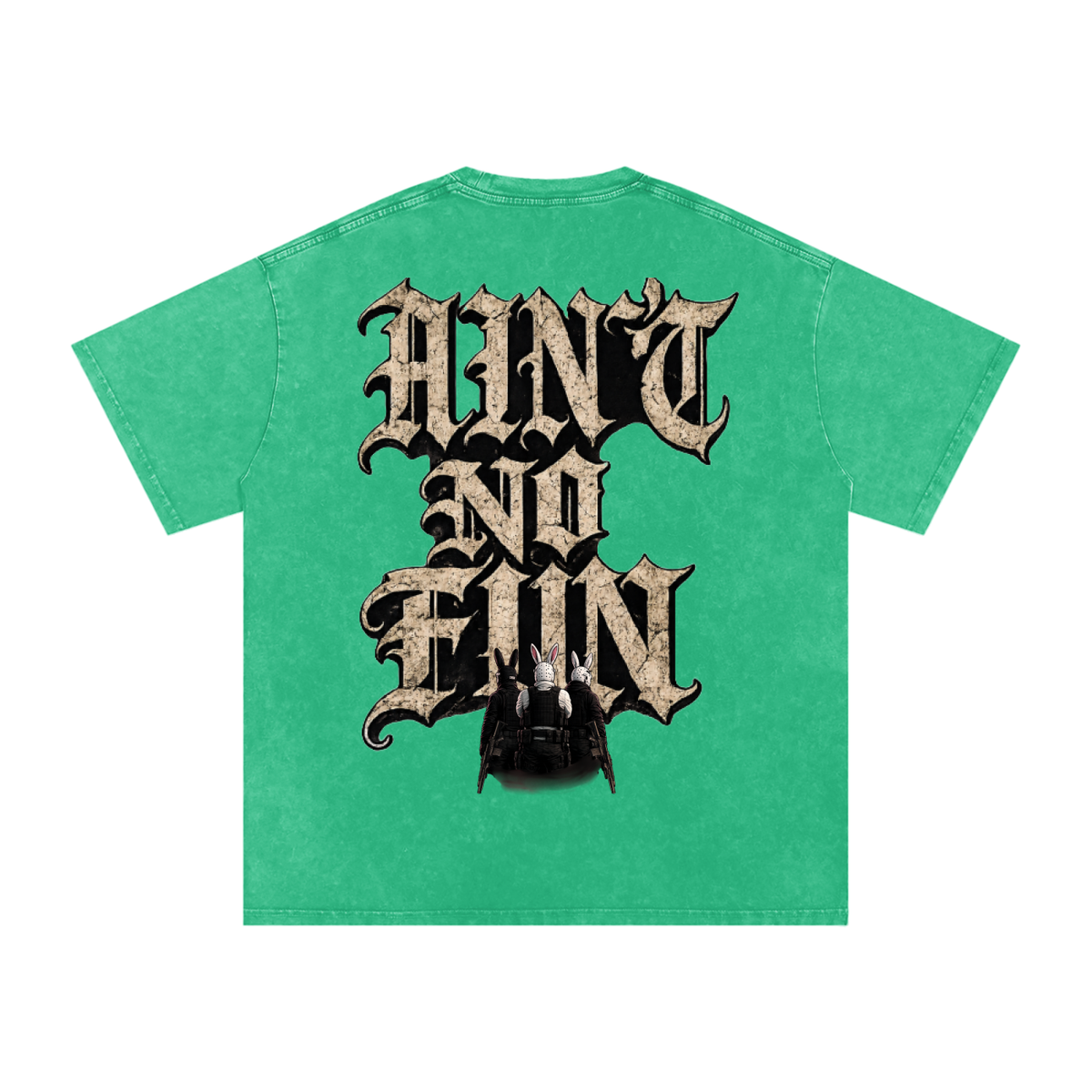 HEAT OPT 2 Snow Washed Oversized Cotton T-Shirt