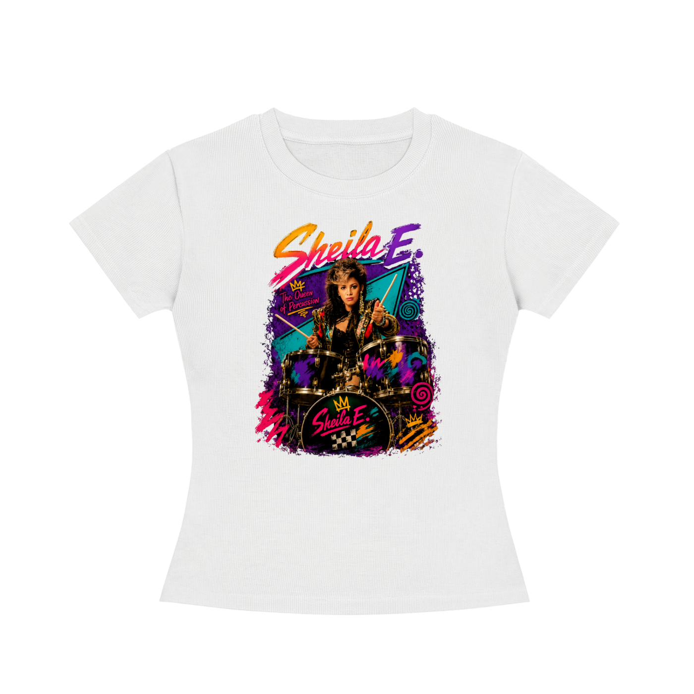 SHEILA E Women's Slim Fit Crewneck T-Shirt