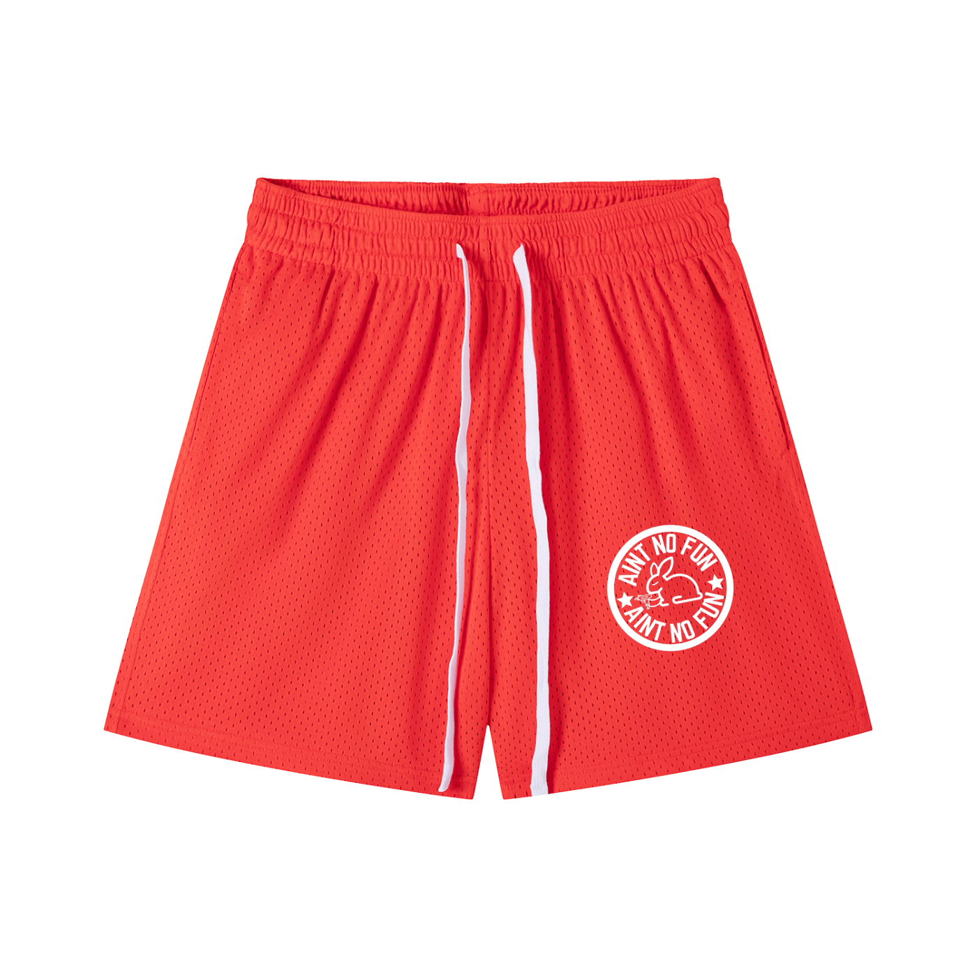 AIN'T NO FUN Mesh Drawstring Shorts