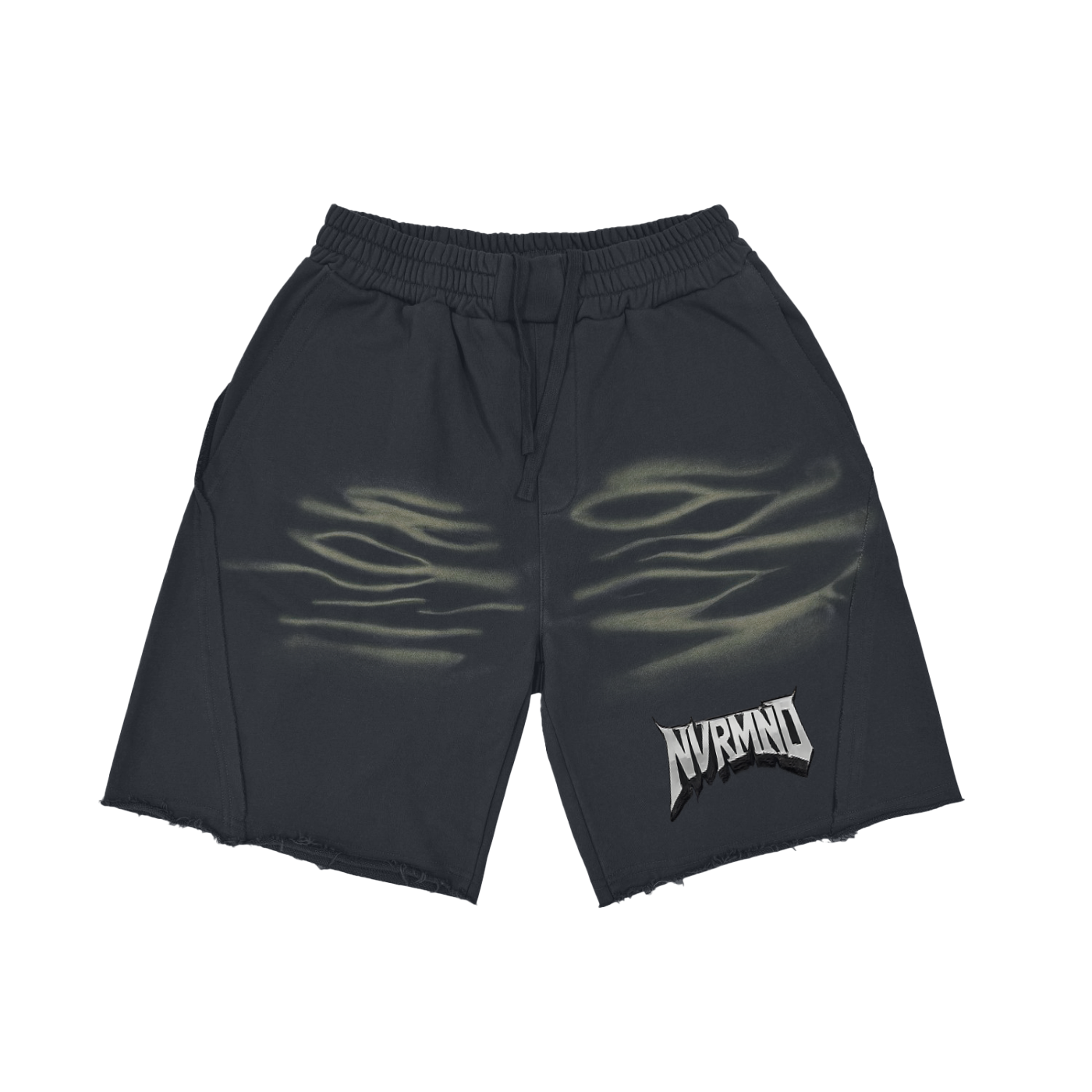 NVRMND  (*SIZE UP FOR BEST FIT *)Vintage Washed Tiger Stripes Short Pants