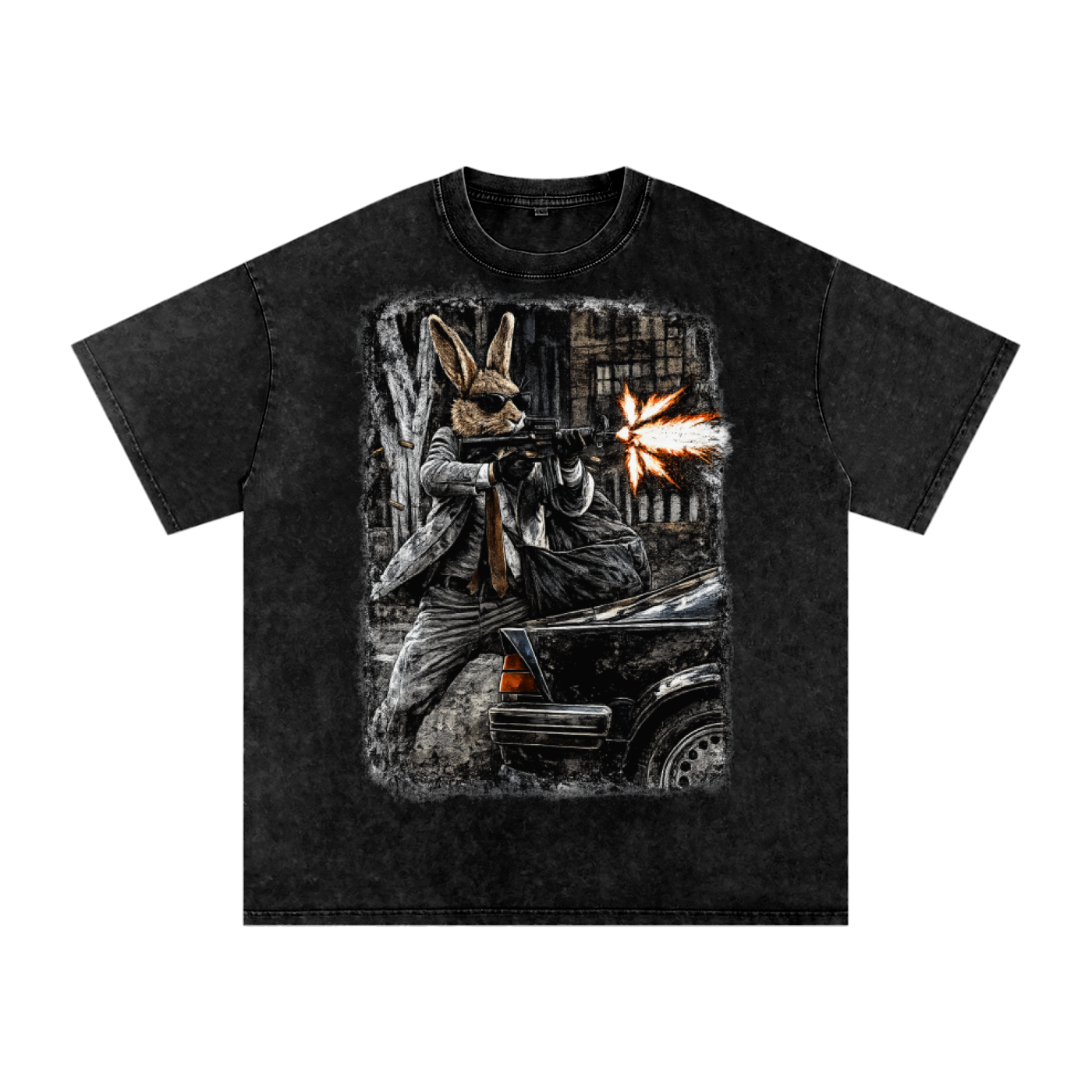 HEAT Snow Washed (*SIZE UP FOR OVERSIZED FIT*)Oversized Cotton T-Shirt