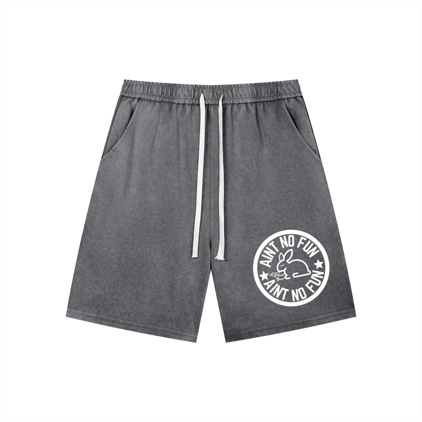 AIN'T NO FUN Men’s Vintage Wash Drawstring Shorts