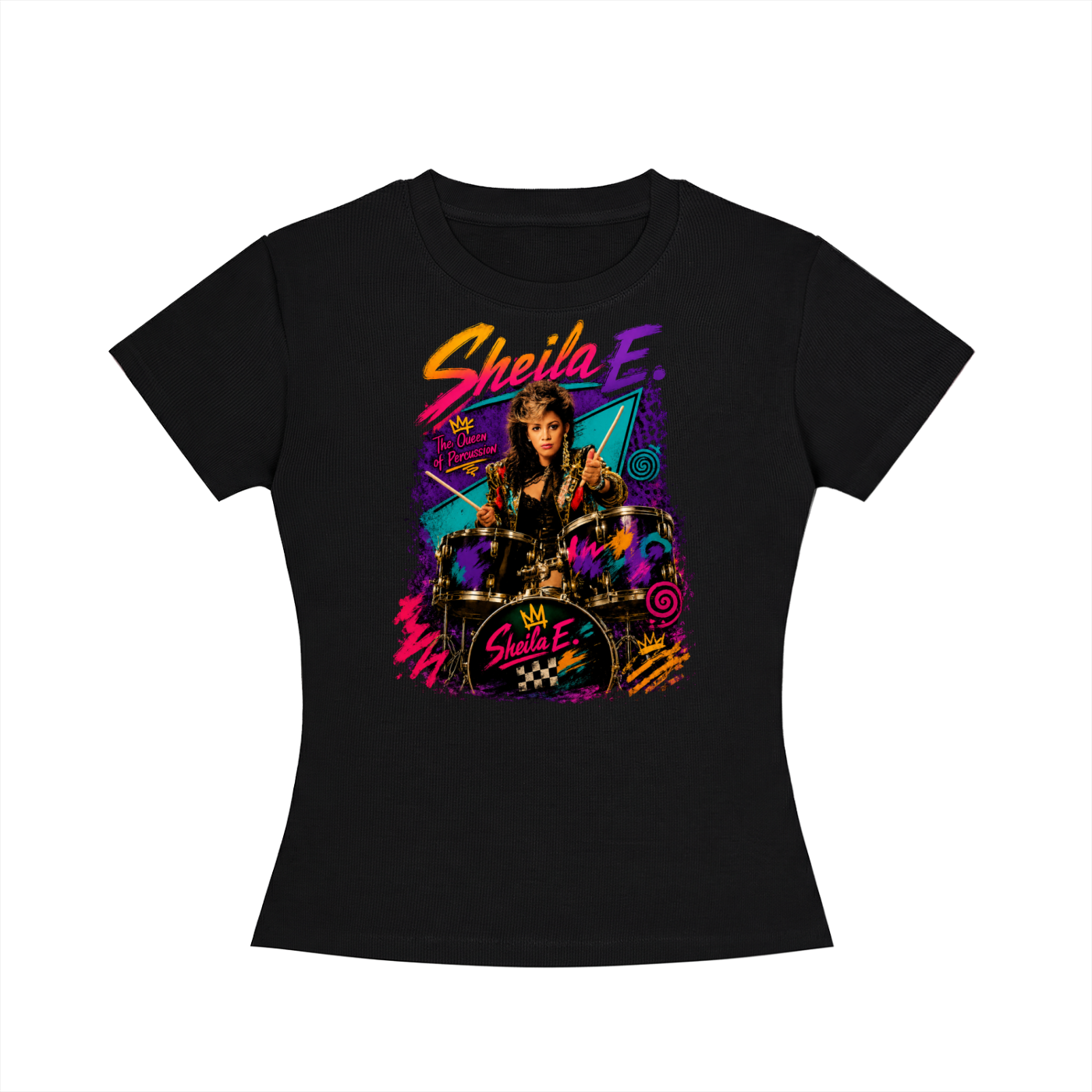 SHEILA E Women's Slim Fit Crewneck T-Shirt