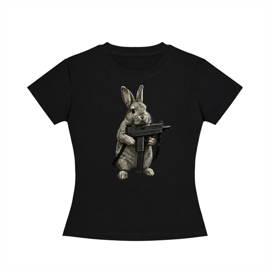 MACRABBIT Women's Slim Fit Crewneck T-Shirt
