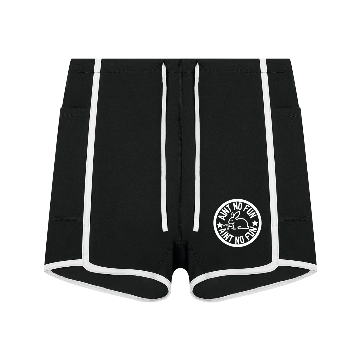 AIN'T NO FUN Women's High Rise Color Block Yoga Shorts
