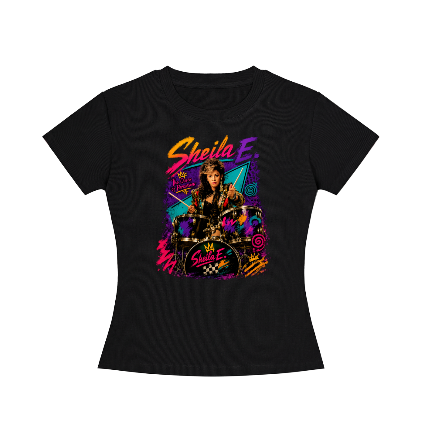 SHEILA E Women's Slim Fit Crewneck T-Shirt