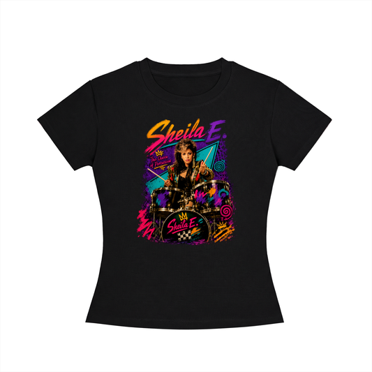 SHEILA E Women's Slim Fit Crewneck T-Shirt