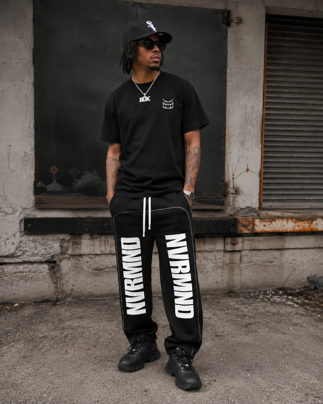 Contrast-Stitched Fleece Sweatpants